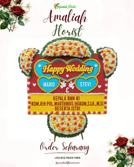 Papan Bunga Pernikahan Tanah Kali Kedinding